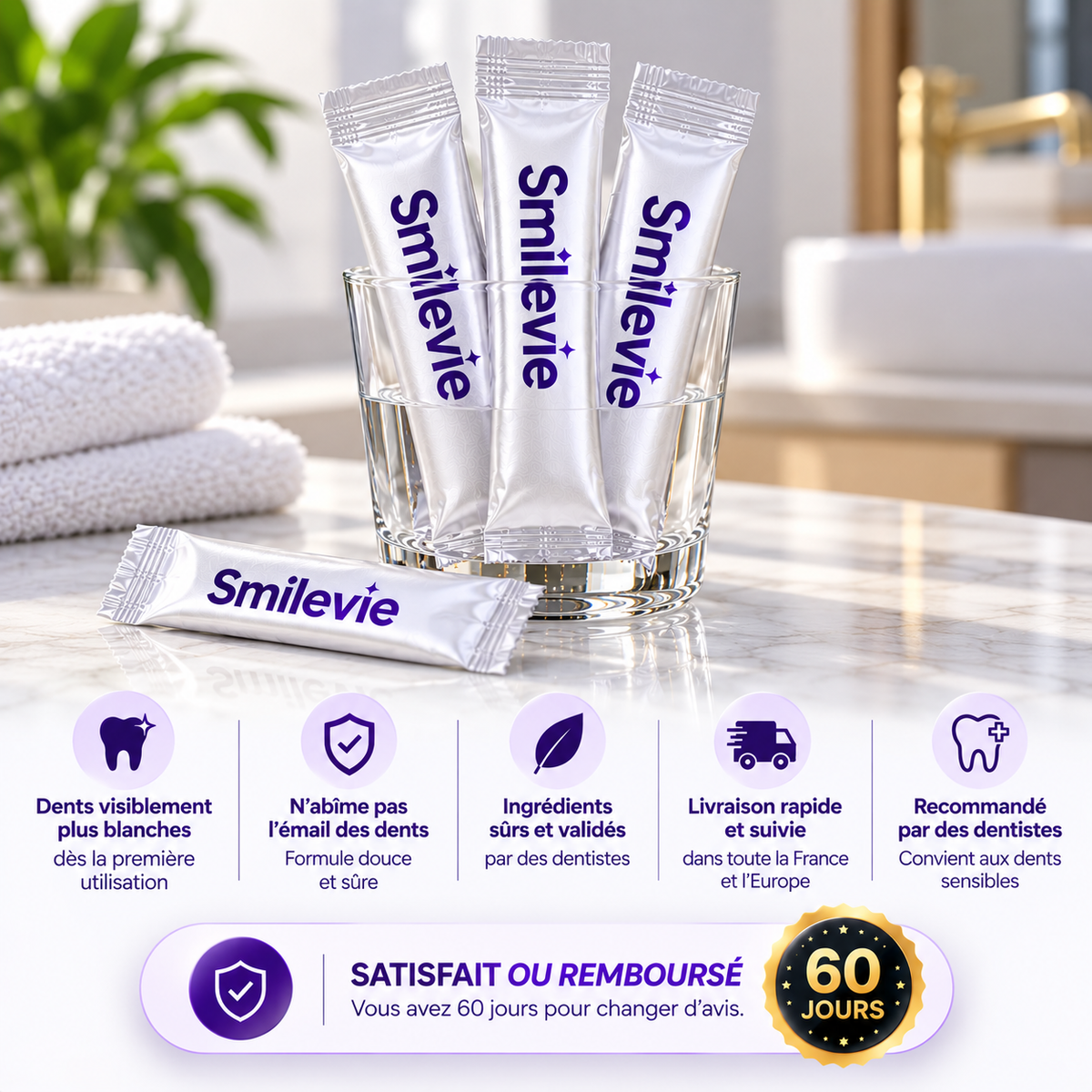Smilevie – Soin Violet pour un Sourire Éclatant